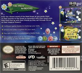 Box back cover for Rain Drops on the Nintendo DS.