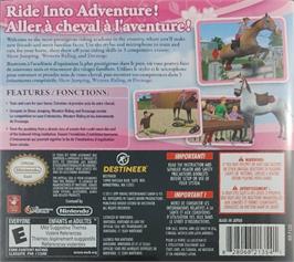 Box back cover for Real Stories - Cheval Academy on the Nintendo DS.