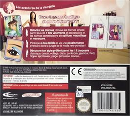 Box back cover for Real Stories - Passion 4 Fashion on the Nintendo DS.