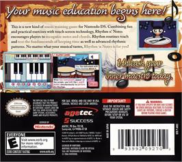Box back cover for Rhythm 'n Notes on the Nintendo DS.