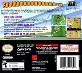 Box back cover for River City - Soccer Hooligans on the Nintendo DS.