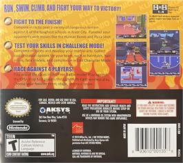 Box back cover for River City Super Sports Challenge on the Nintendo DS.