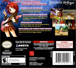 Box back cover for Rockin' Pretty on the Nintendo DS.