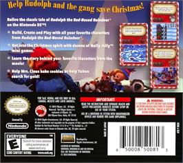 Box back cover for Rudolph - The Red-nosed Reindeer on the Nintendo DS.