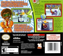 Box back cover for Science Papa on the Nintendo DS.