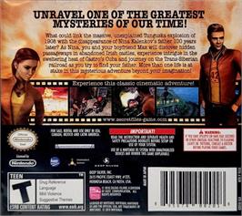 Box back cover for Secret Files - Tunguska on the Nintendo DS.