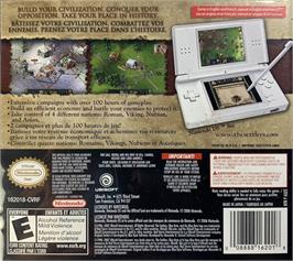 Box back cover for Settlers, The on the Nintendo DS.