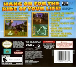 Box back cover for Shrek Smash N' Crash Racing on the Nintendo DS.