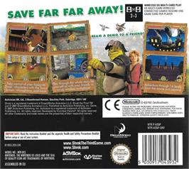 Box back cover for Shrek the Third on the Nintendo DS.