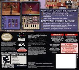 Box back cover for Sims 2, The on the Nintendo DS.