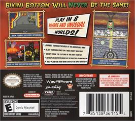 Box back cover for Spongebob Squarepants - Creature From The Krusty Krab on the Nintendo DS.