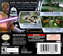 Box back cover for Star Wars The Clone Wars - Les Héros De La République on the Nintendo DS.
