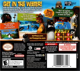 Box back cover for Surf's Up on the Nintendo DS.