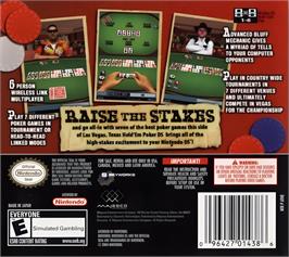 Box back cover for Texas Hold 'em Poker Ds on the Nintendo DS.