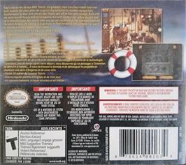 Box back cover for Titanic Mystery on the Nintendo DS.