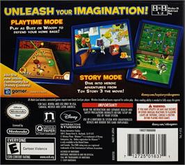 Box back cover for Toy Story 3 : To The Rescue! Edition on the Nintendo DS.