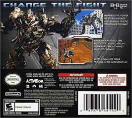 Box back cover for Transformers 3 - La Face Cachée De La Lune - Decepticons on the Nintendo DS.