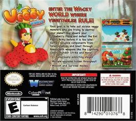 Box back cover for Veggy World on the Nintendo DS.
