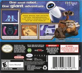 Box back cover for Wall-e on the Nintendo DS.