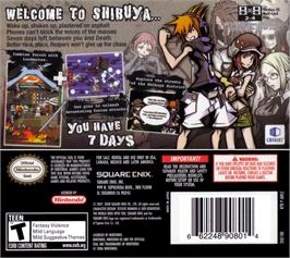 Box back cover for World Ends With You, The on the Nintendo DS.