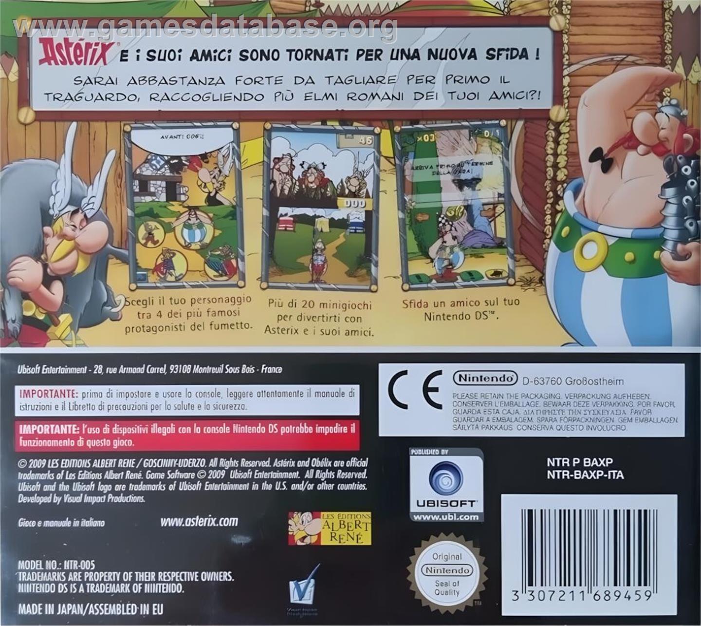 Astérix - Ils Sont Fous Ces Romains ! - Nintendo DS - Artwork - Box Back