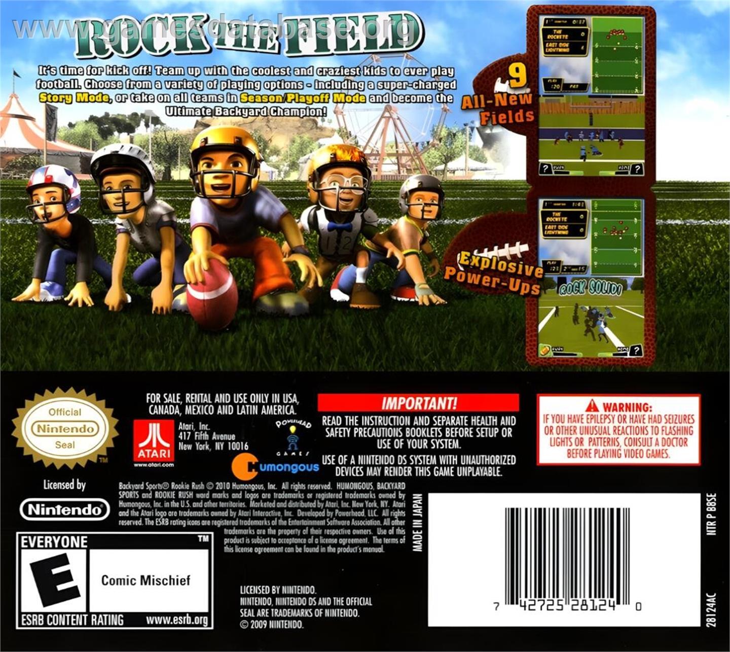 Backyard Sports - Rookie Rush - Nintendo DS - Artwork - Box Back