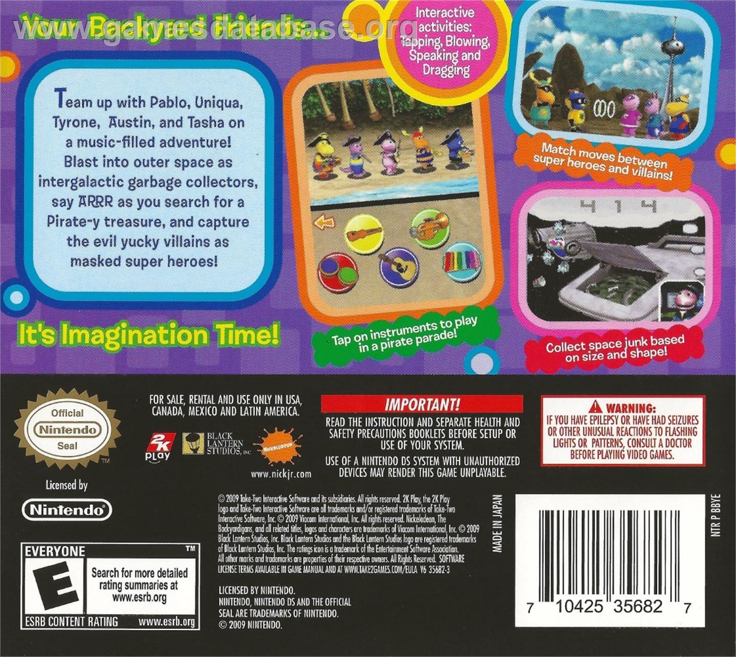Backyardigans, The - Nintendo DS - Artwork - Box Back
