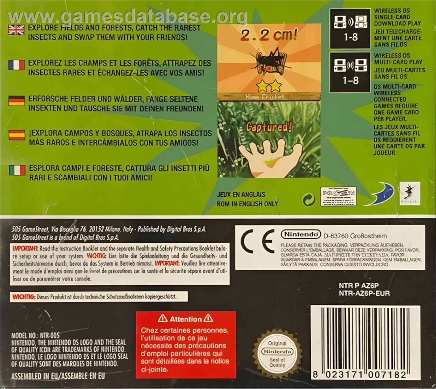 Beetle King - Nintendo DS - Artwork - Box Back