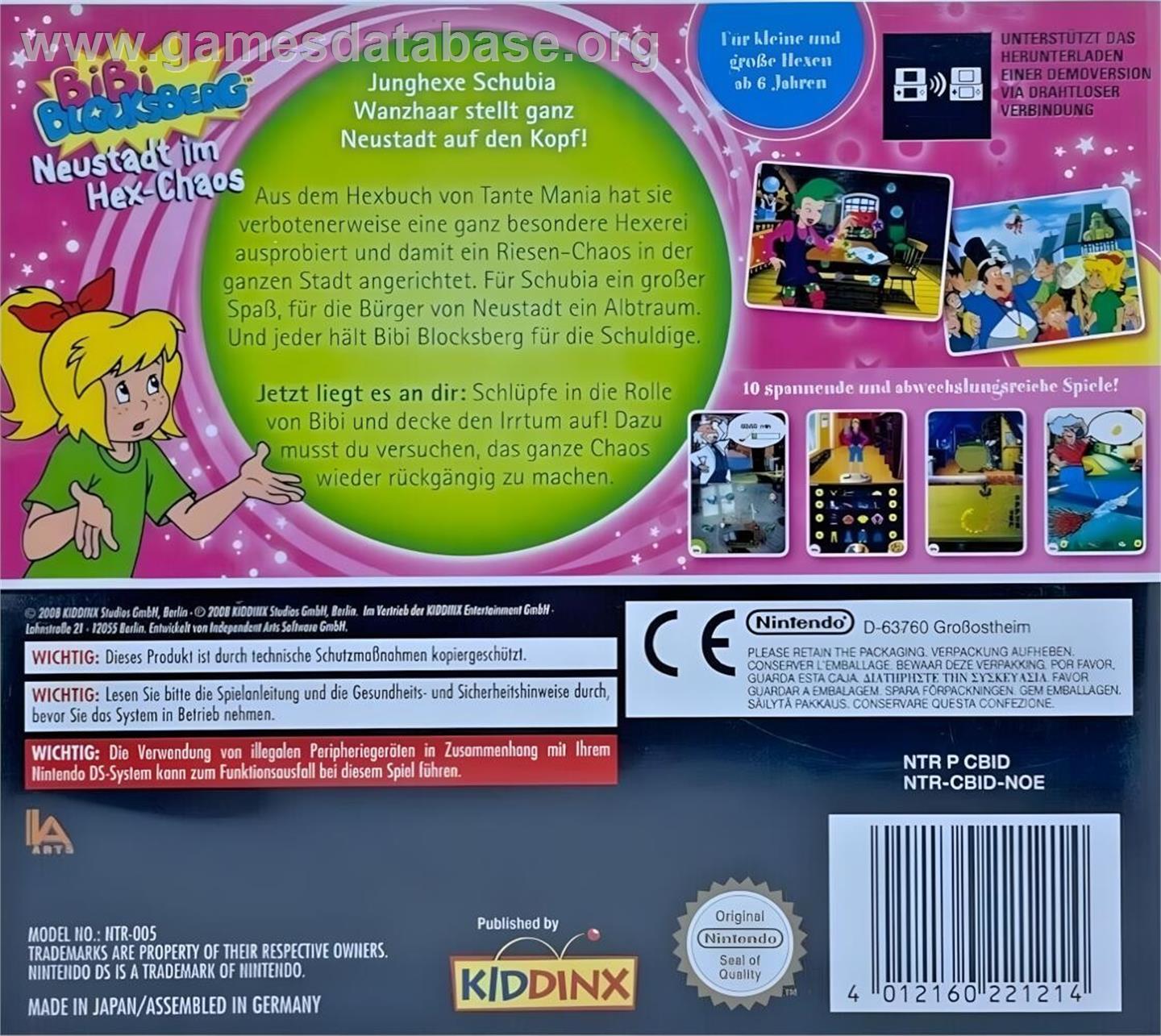 Bibi Blocksberg - Neustadt Im Hex-chaos - Nintendo DS - Artwork - Box Back
