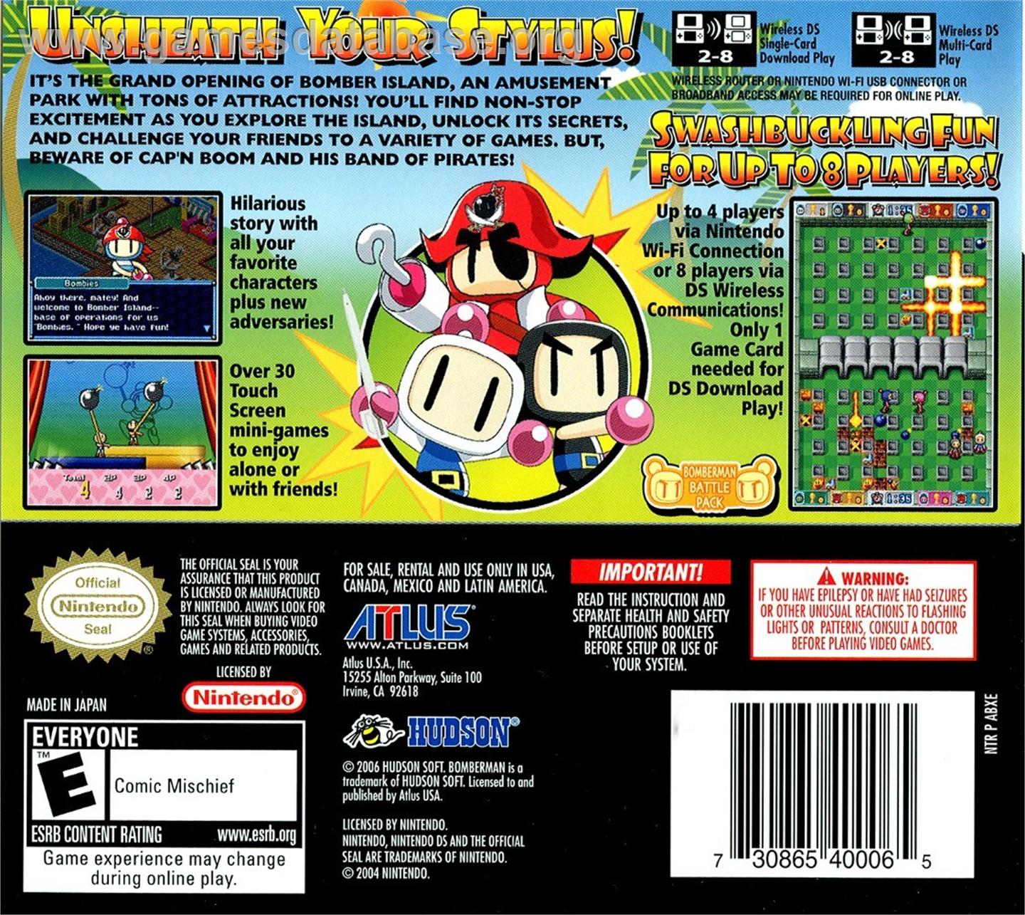 Bomberman Land Touch ! - Nintendo DS - Artwork - Box Back