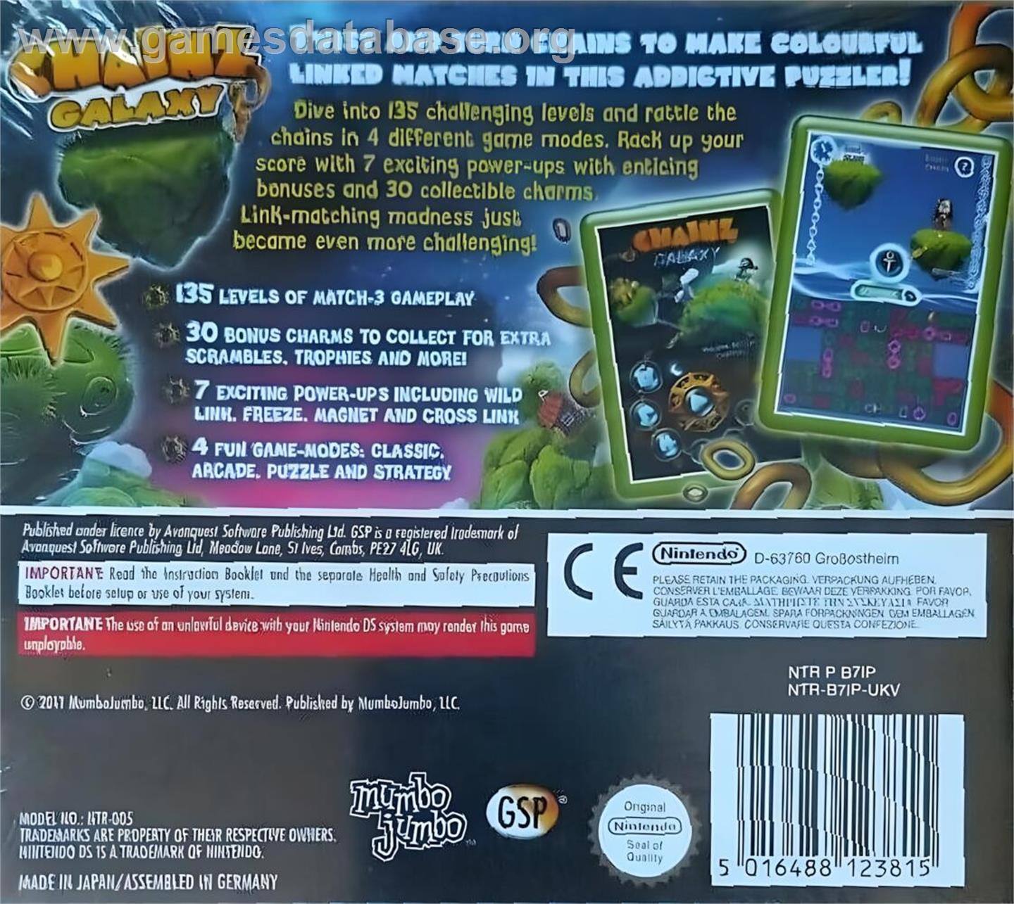 Chainz Galaxy - Nintendo DS - Artwork - Box Back