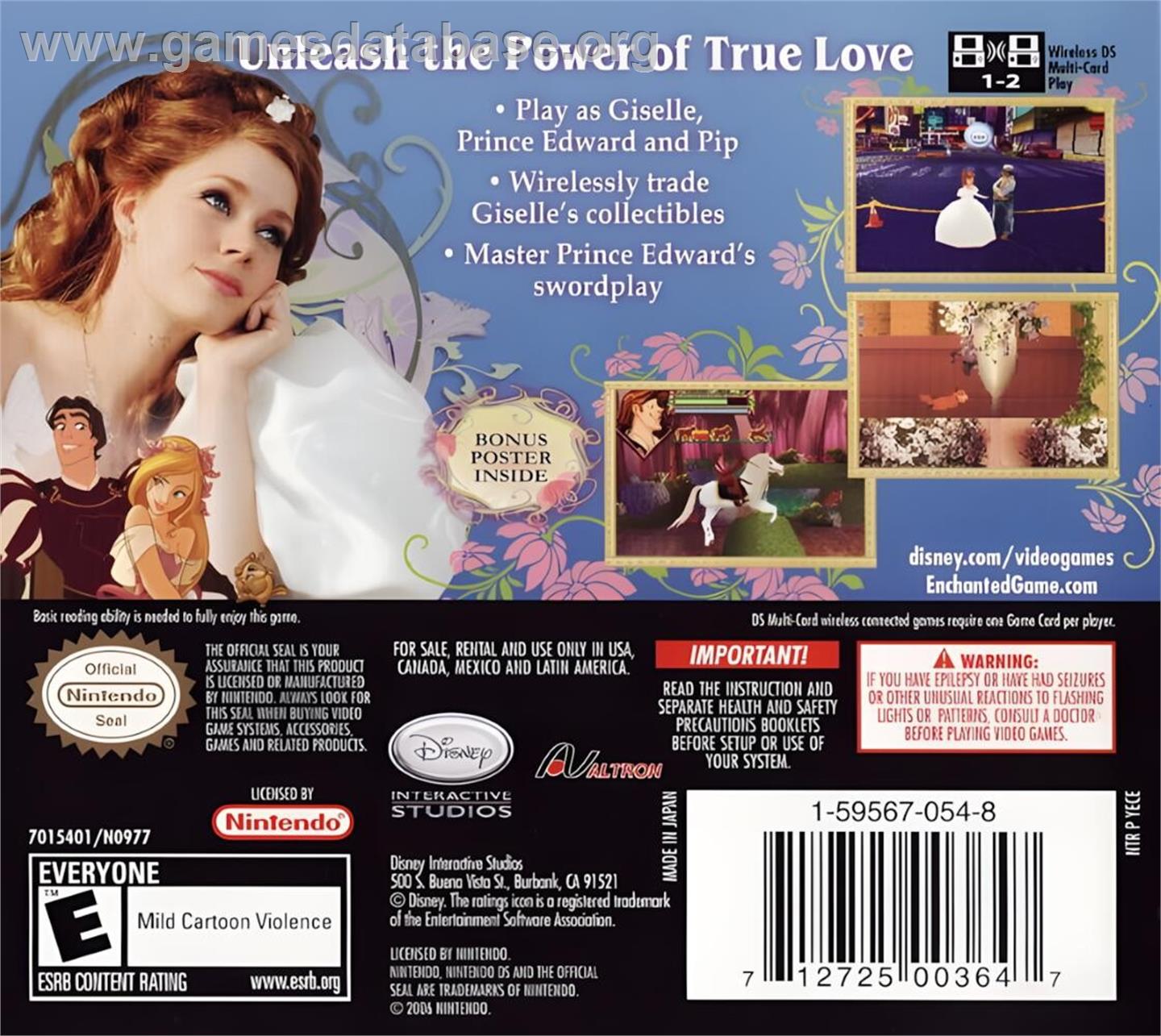 Enchanted - Nintendo DS - Artwork - Box Back