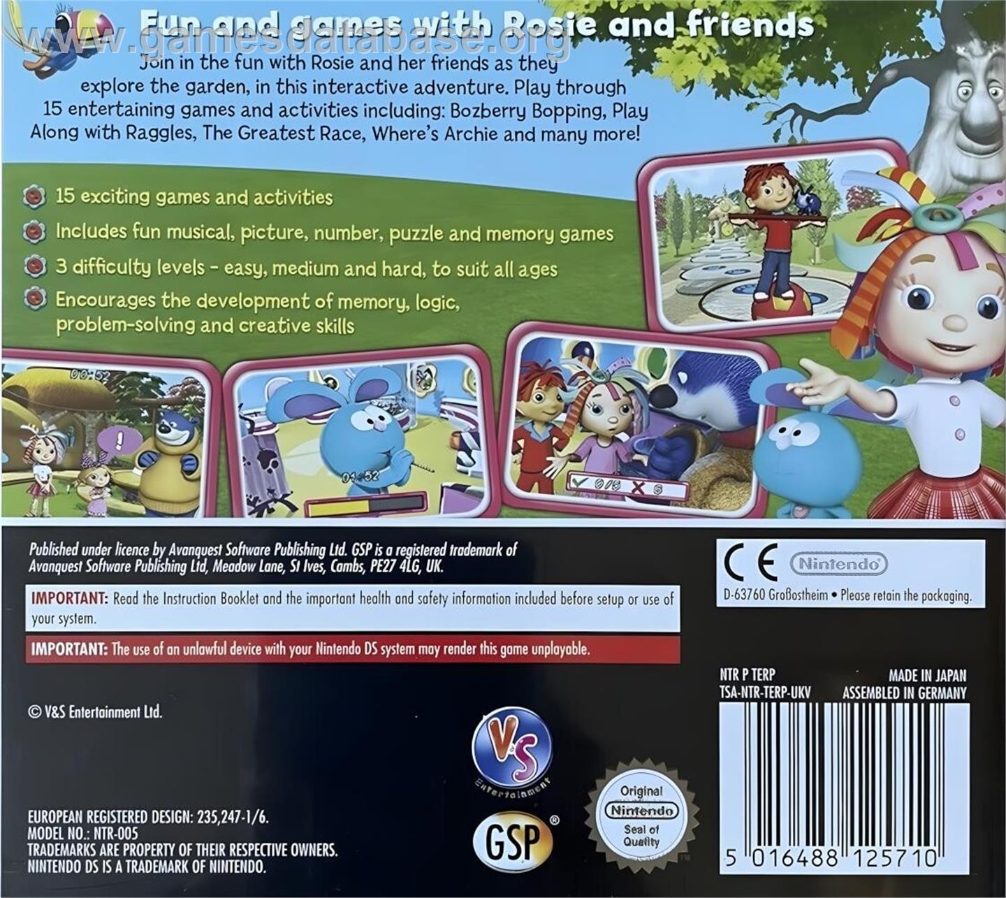 Everything's Rosie - Nintendo DS - Artwork - Box Back