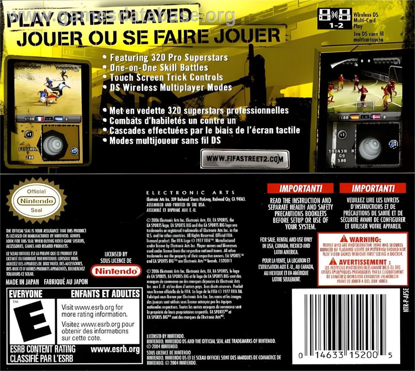 FIFA Street 2 - Nintendo DS - Artwork - Box Back