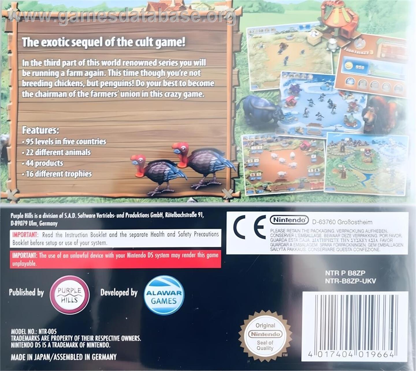 Farm Frenzy 3 - Nintendo DS - Artwork - Box Back