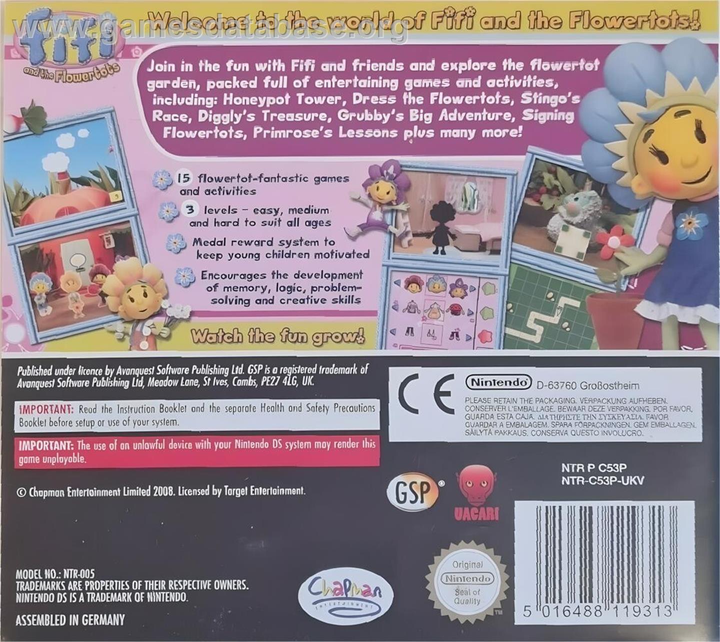 Fifi Et Ses Floramis - Nintendo DS - Artwork - Box Back