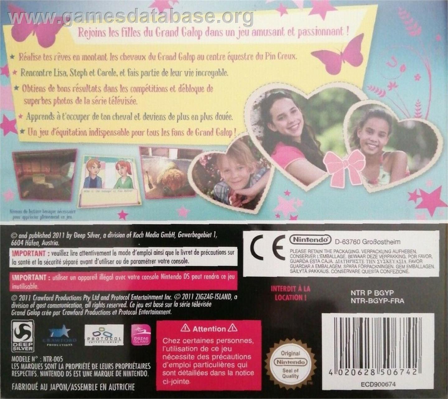 Grand Galop - Nintendo DS - Artwork - Box Back
