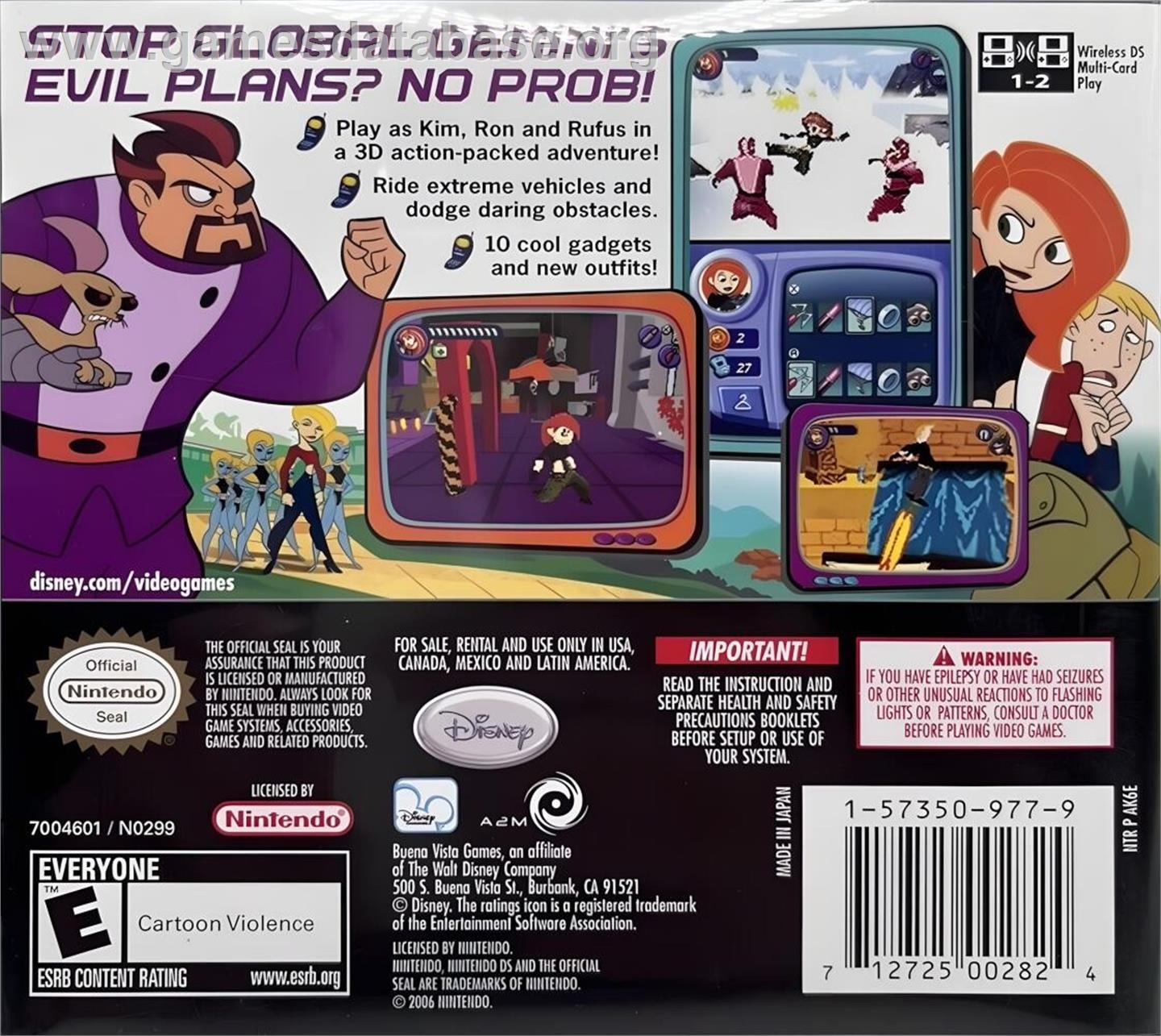 Kim Possible - Global Gemini - Nintendo DS - Artwork - Box Back