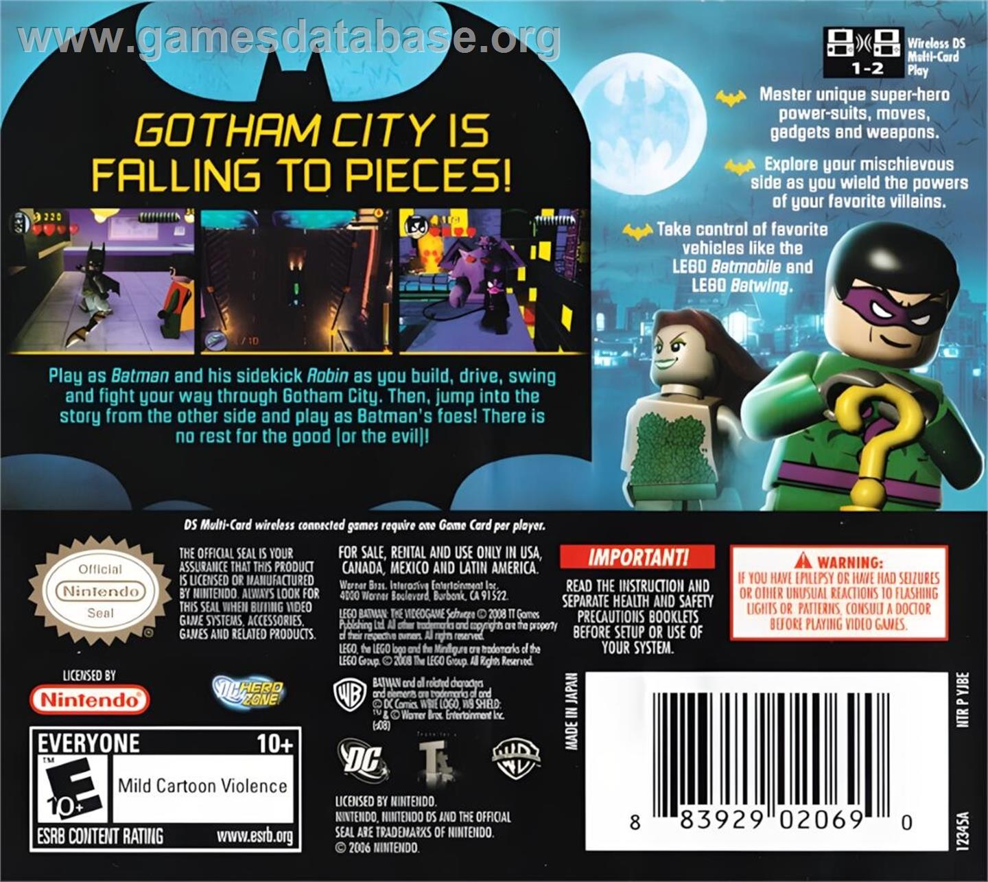 Lego Batman - Le Jeu Vidéo - Nintendo DS - Artwork - Box Back