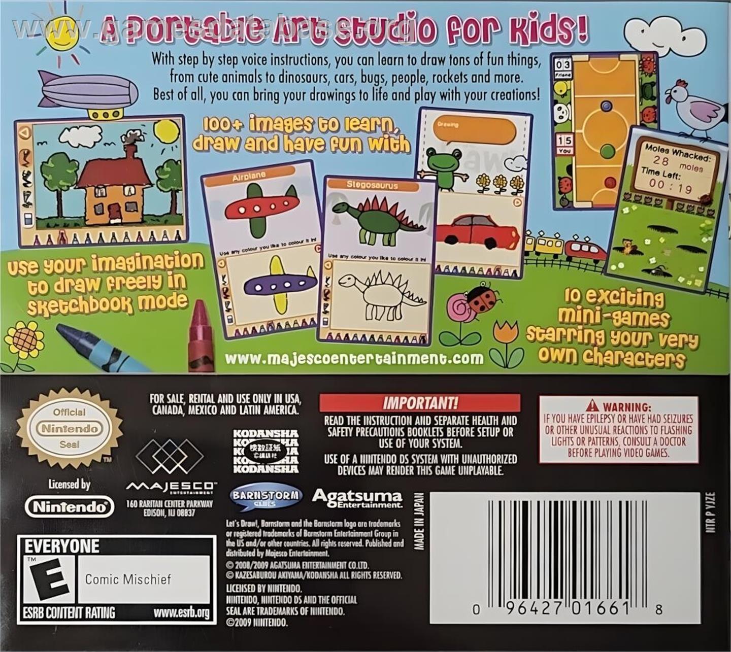Let's Draw - Nintendo DS - Artwork - Box Back