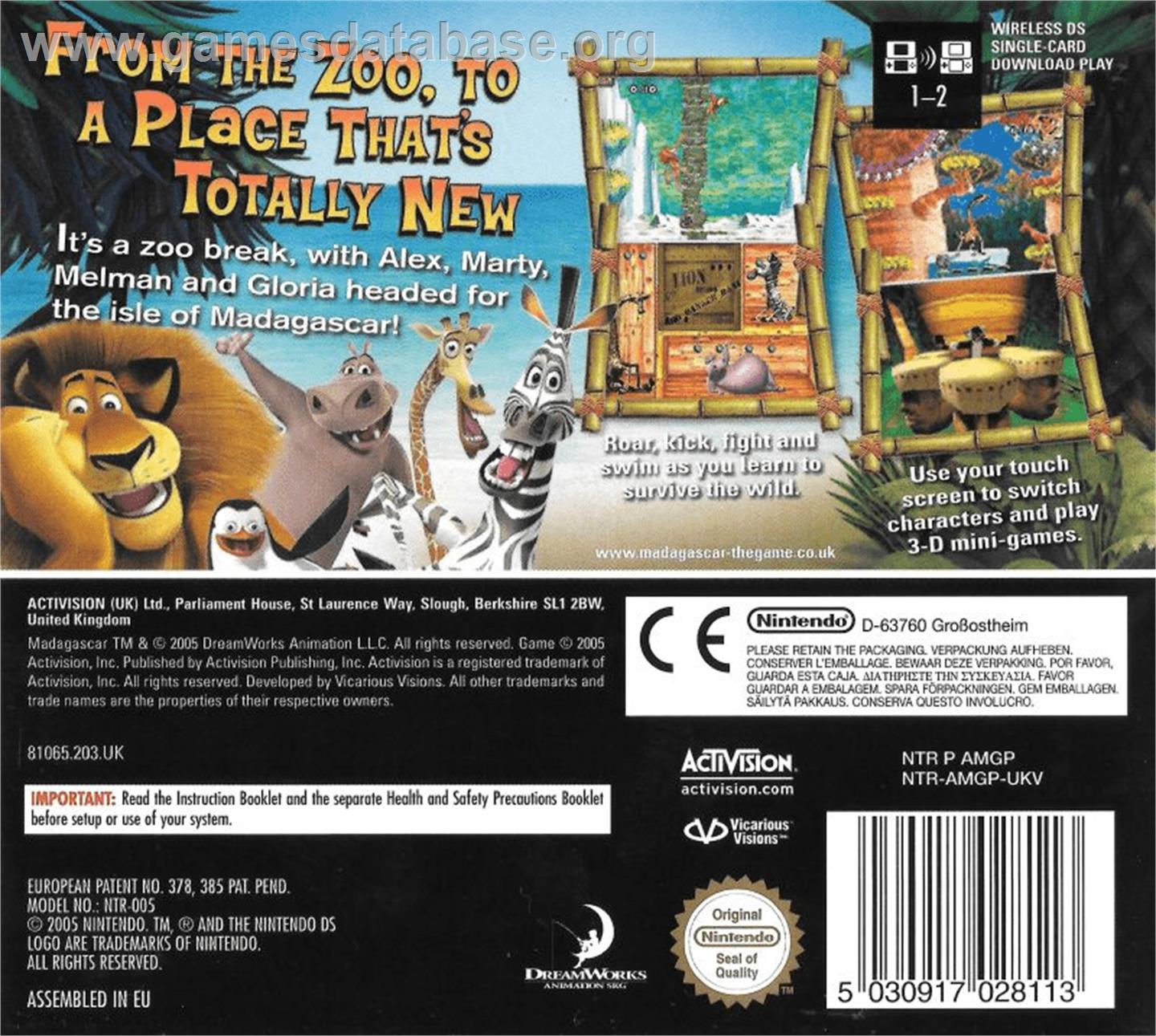 Madagascar - Nintendo DS - Artwork - Box Back