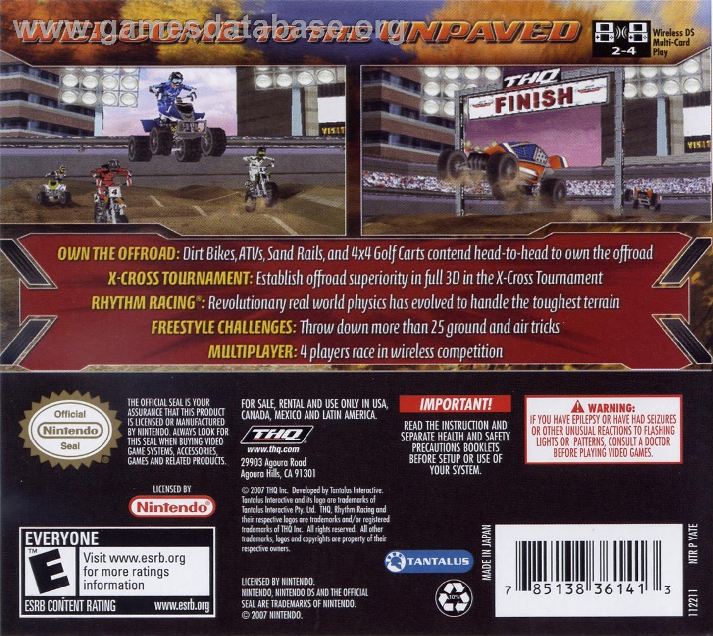 Mx Vs. Atv Untamed - Nintendo DS - Artwork - Box Back