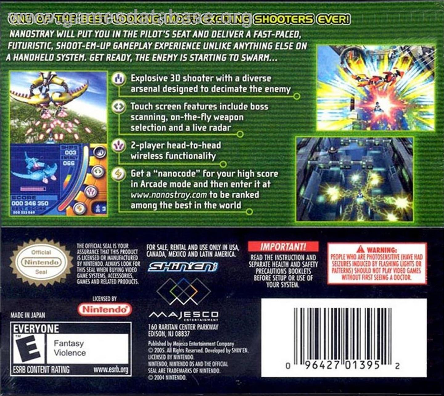 Nanostray - Nintendo DS - Artwork - Box Back