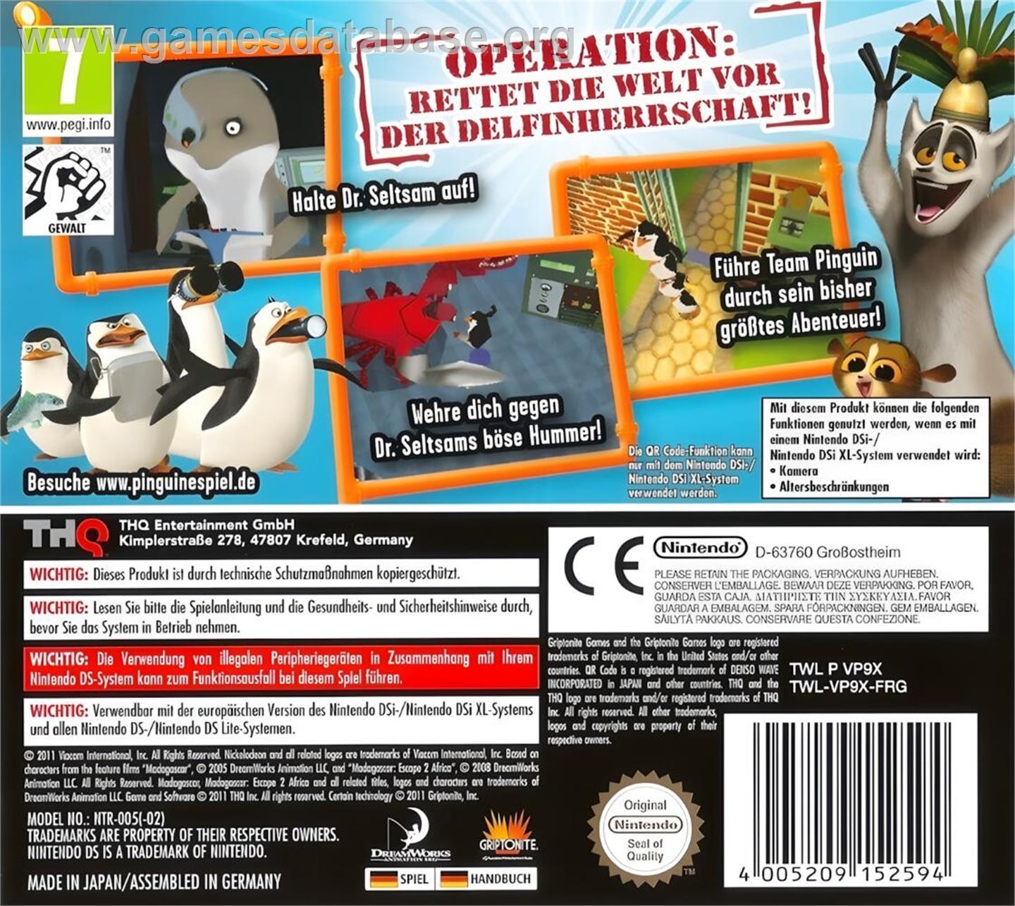 Pingouins De Madagascar - Le Docteur Blowhole Est De Retour, Les - Nintendo DS - Artwork - Box Back