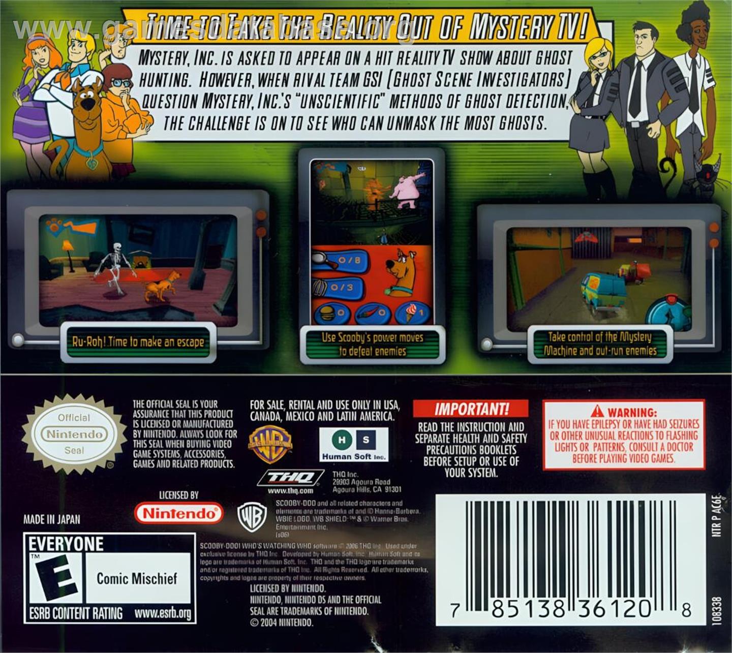 Scooby-doo! - Qui Regarde Qui - Nintendo DS - Artwork - Box Back