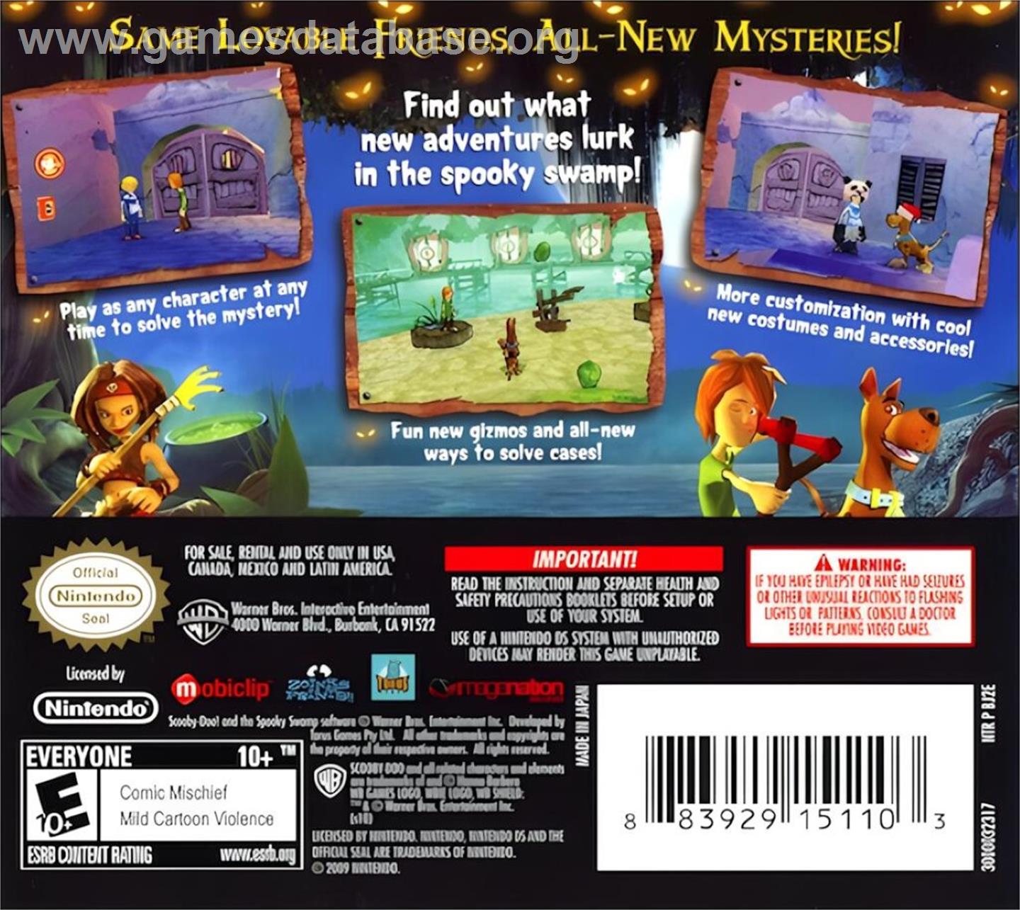 Scooby-doo! And The Spooky Swamp - Nintendo DS - Artwork - Box Back