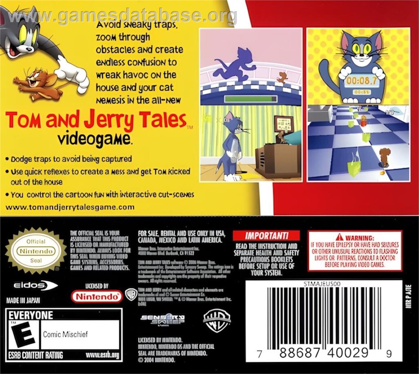 Tom And Jerry Tales - Nintendo DS - Artwork - Box Back