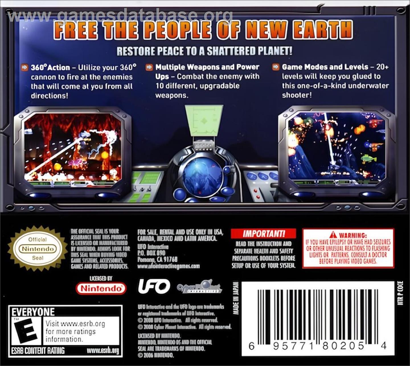 Underwater Attack - Nintendo DS - Artwork - Box Back