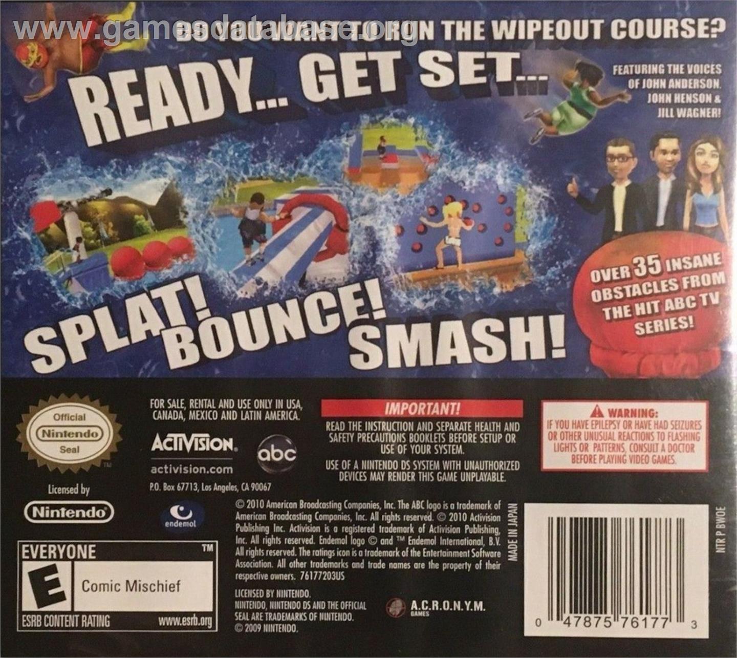 Wipeout - The Game - Nintendo DS - Artwork - Box Back