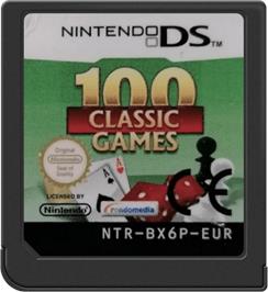 Cartridge artwork for 100 Classic Games on the Nintendo DS.